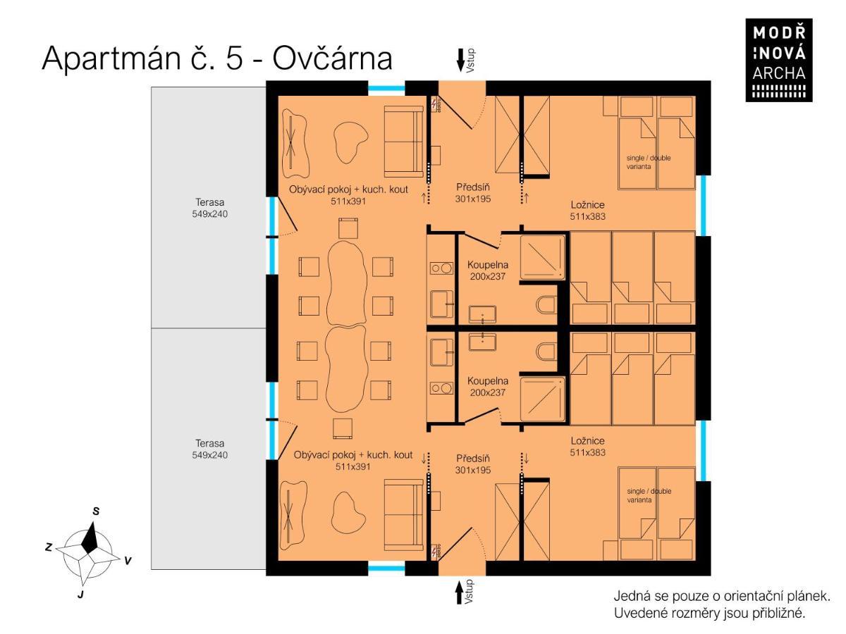 Apartmany Modrinova Archa S Privatni Saunou Vaclavov u Bruntalu Exterior foto